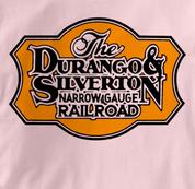 Durango & Silverton T Shirt Narrow Gauge PINK Railroad T Shirt Train T Shirt Narrow Gauge T Shirt