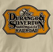 Durango & Silverton T Shirt Narrow Gauge TAN Railroad T Shirt Train T Shirt Narrow Gauge T Shirt