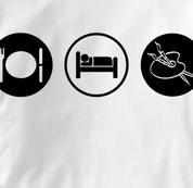 Art T Shirt Eat Sleep Play WHITE Obsession T Shirt Eat Sleep Play T Shirt