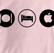 Mac T Shirt Eat Sleep Play PINK Apple Computer T Shirt Obsession T Shirt Eat Sleep Play T Shirt Geek T Shirt