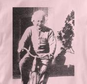 Bicycle T Shirt Albert Einstein PINK Cycling T Shirt Science T Shirt Albert Einstein T Shirt