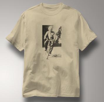 Bicycle T Shirt Albert Einstein TAN Cycling T Shirt Science T Shirt Albert Einstein T Shirt