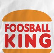 Foosball T Shirt King WHITE Foosball King T Shirt