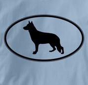 German Shepherd T Shirt Oval Profile BLUE Dog T Shirt Oval Profile T Shirt