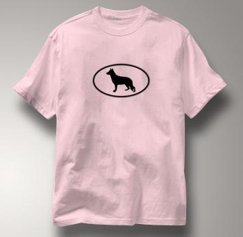German Shepherd T Shirt Oval Profile PINK Dog T Shirt Oval Profile T Shirt