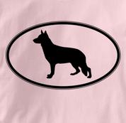 German Shepherd T Shirt Oval Profile PINK Dog T Shirt Oval Profile T Shirt