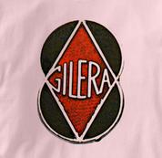 Gilera Motorcycle T Shirt Vintage Logo PINK Italian Motorcycle T Shirt Vintage Logo T Shirt