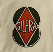 Gilera Motorcycle T Shirt Vintage Logo TAN Italian Motorcycle T Shirt Vintage Logo T Shirt
