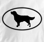 Golden Retriever T Shirt Oval Profile WHITE Dog T Shirt Oval Profile T Shirt