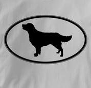 Golden Retriever T Shirt Oval Profile GRAY Dog T Shirt Oval Profile T Shirt