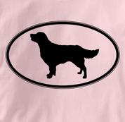 Golden Retriever T Shirt Oval Profile PINK Dog T Shirt Oval Profile T Shirt