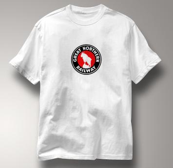 Great Northern Railway T Shirt Logo WHITE Railroad T Shirt Train T Shirt Logo T Shirt