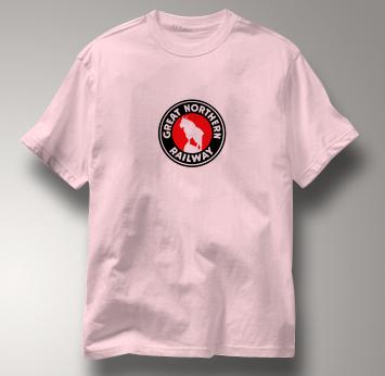 Great Northern Railway T Shirt Logo PINK Railroad T Shirt Train T Shirt Logo T Shirt