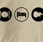Guitar Hero T Shirt Eat Sleep Play TAN Obsession T Shirt Guitar T Shirt Gear T Shirt Eat Sleep Play T Shirt