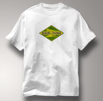 Illinois Central Railroad T Shirt Vintage WHITE Train T Shirt Vintage T Shirt