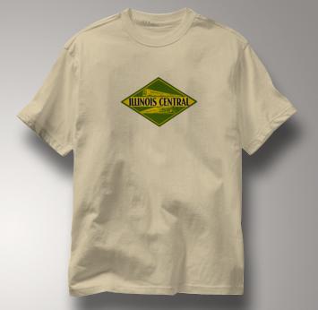 Illinois Central Railroad T Shirt Vintage TAN Train T Shirt Vintage T Shirt