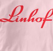 Linhof Camera T Shirt Vintage Logo PINK Vintage Logo T Shirt
