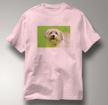 Maltese T Shirt Portrait PINK Dog T Shirt Portrait T Shirt