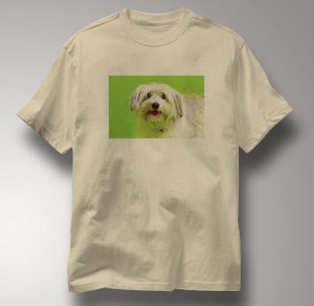 Maltese T Shirt Portrait TAN Dog T Shirt Portrait T Shirt