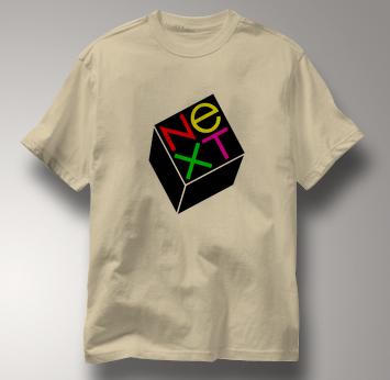 Next Computer T Shirt Vintage Logo TAN Vintage Logo T Shirt Geek T Shirt