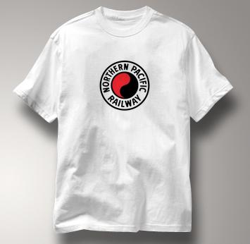 Northern Pacific Railway T Shirt Logo WHITE Railroad T Shirt Train T Shirt Logo T Shirt