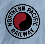 Northern Pacific Railway T Shirt Logo BLUE Railroad T Shirt Train T Shirt Logo T Shirt