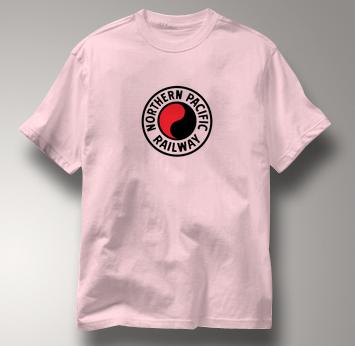 Northern Pacific Railway T Shirt Logo PINK Railroad T Shirt Train T Shirt Logo T Shirt
