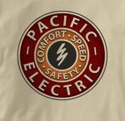 Pacific Electric Railway T Shirt Vintage TAN Railroad T Shirt Train T Shirt Vintage T Shirt