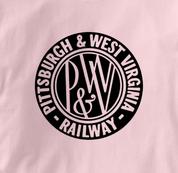 Pittsburgh and West Virginia T Shirt Vintage P&WV PINK Railroad T Shirt Train T Shirt Vintage P&WV T Shirt