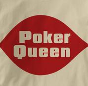 Poker T Shirt Poker Queen TAN Texas Holdem T Shirt Poker Queen T Shirt
