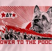 Australian Terrier T Shirt Power to the Pooch PINK Dog T Shirt Power to the Pooch T Shirt