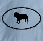 Pug T Shirt Oval Profile BLUE Dog T Shirt Oval Profile T Shirt