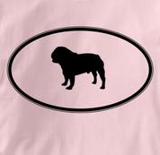Pug T Shirt Oval Profile PINK Dog T Shirt Oval Profile T Shirt