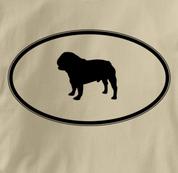 Pug T Shirt Oval Profile TAN Dog T Shirt Oval Profile T Shirt