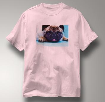Pug T Shirt Portrait PINK Dog T Shirt Portrait T Shirt