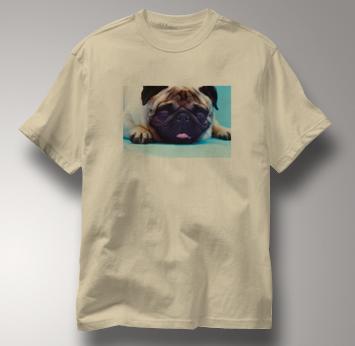 Pug T Shirt Portrait TAN Dog T Shirt Portrait T Shirt