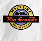 Rio Grande T Shirt Thru the Rockies Main Line WHITE Railroad T Shirt Train T Shirt Thru the Rockies Main Line T Shirt