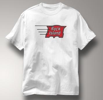Rock Island T Shirt Vintage WHITE Railroad T Shirt Train T Shirt Vintage T Shirt