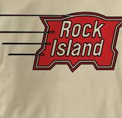 Rock Island T Shirt Vintage TAN Railroad T Shirt Train T Shirt Vintage T Shirt