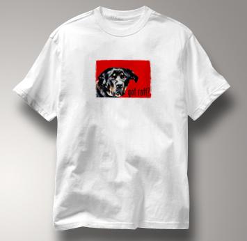 Rottweiler T Shirt Portrait WHITE Dog T Shirt Portrait T Shirt