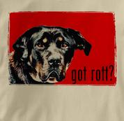 Rottweiler T Shirt Portrait TAN Dog T Shirt Portrait T Shirt