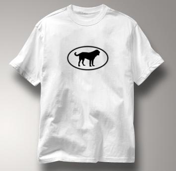 Saint Bernard T Shirt Oval Profile WHITE Dog T Shirt Oval Profile T Shirt