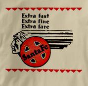Santa Fe T Shirt Extra Fast TAN Railroad T Shirt Train T Shirt Extra Fast T Shirt