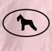 Schnauzer T Shirt Oval Profile PINK Dog T Shirt Oval Profile T Shirt
