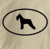 Schnauzer T Shirt Oval Profile TAN Dog T Shirt Oval Profile T Shirt