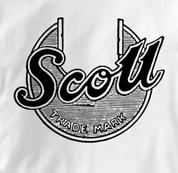 Scott Motorcycle T Shirt Vintage Logo WHITE British Motorcycle T Shirt Vintage Logo T Shirt