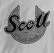 Scott Motorcycle T Shirt Vintage Logo GRAY British Motorcycle T Shirt Vintage Logo T Shirt