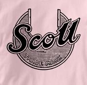 Scott Motorcycle T Shirt Vintage Logo PINK British Motorcycle T Shirt Vintage Logo T Shirt