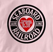 Seaboard Railroad T Shirt Air Line Heart of the South PINK Train T Shirt Air Line Heart of the South T Shirt