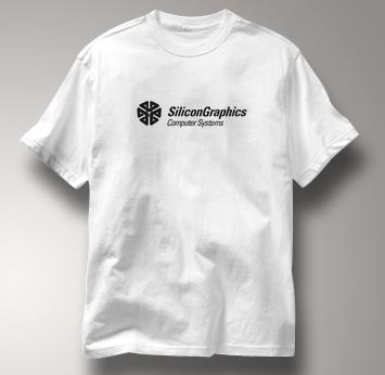Silicon Graphics Computer T Shirt WHITE Geek T Shirt